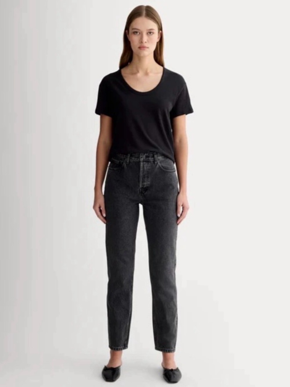Everlane Black 90s Cheeky Straight Leg Ankle Jeans Sz 26